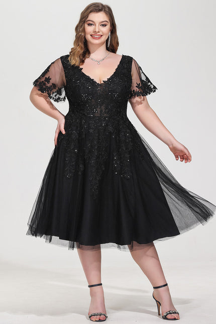 Robe Dentelle Éclat Tulle Nocturne - gallery 9