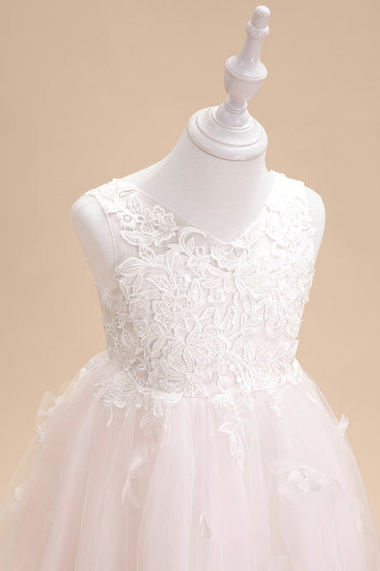 Robe Dentelle Tulle Floral Rose - gallery 6