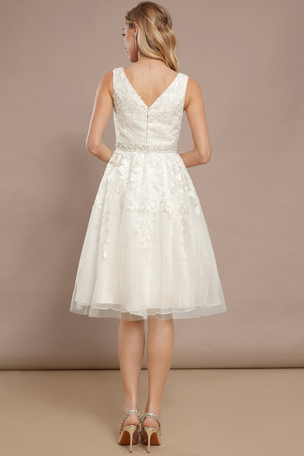 Robe Dentelle Tulle Évasée - gallery 5