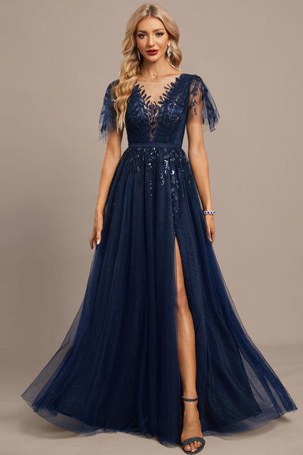 Robe Longue Dentelle Bordeaux