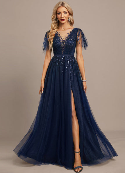 Robe Longue Dentelle Bordeaux