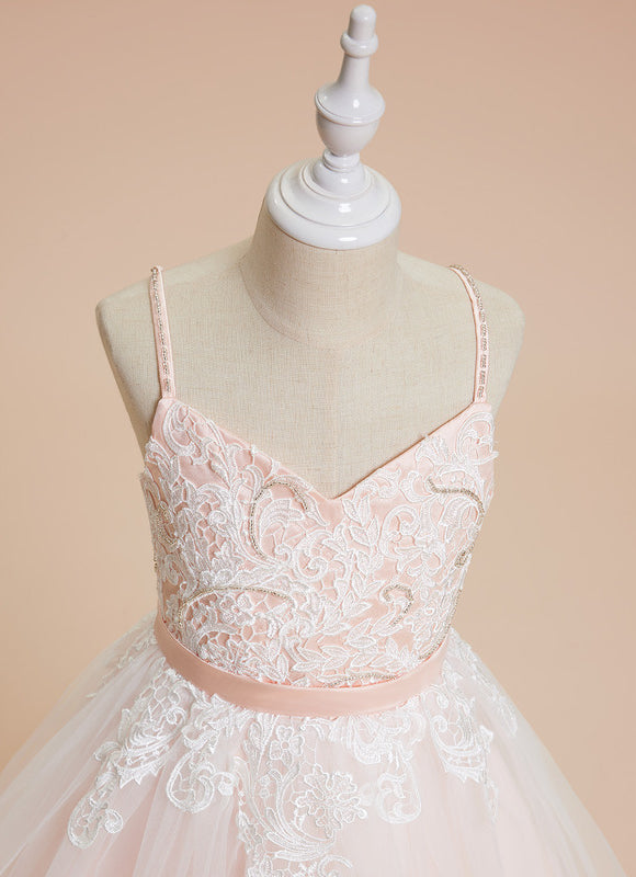 Robe Dentelle Tulle Vert Pâle - gallery 1