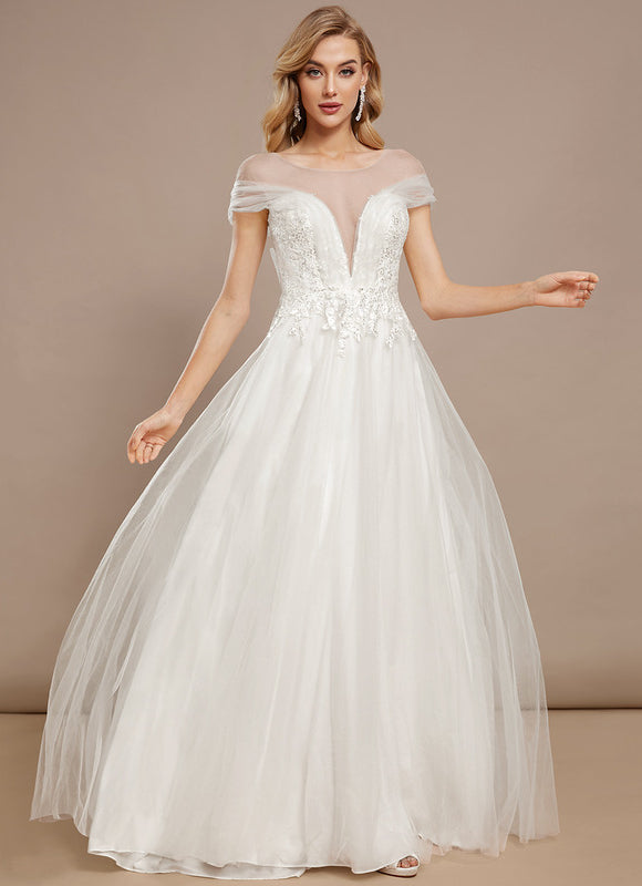 Robe Blanche Dos Nu Dentelle - gallery 1