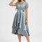 Robe Dentelle Satin Bleu Ciel