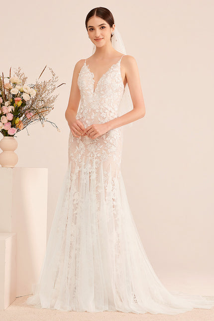 Robe De Mariee Voile Dentelle - gallery 1