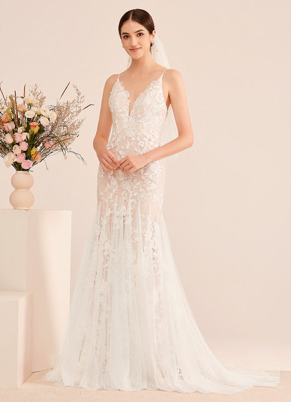 Robe De Mariee Voile Dentelle - gallery 1