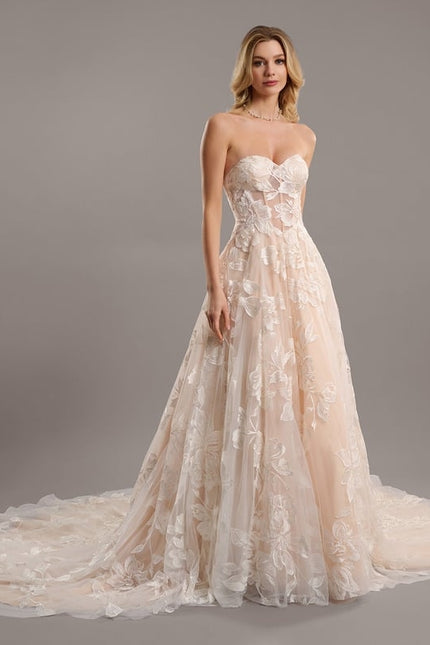 Robe Dentelle Nuptiale Florale - gallery 2