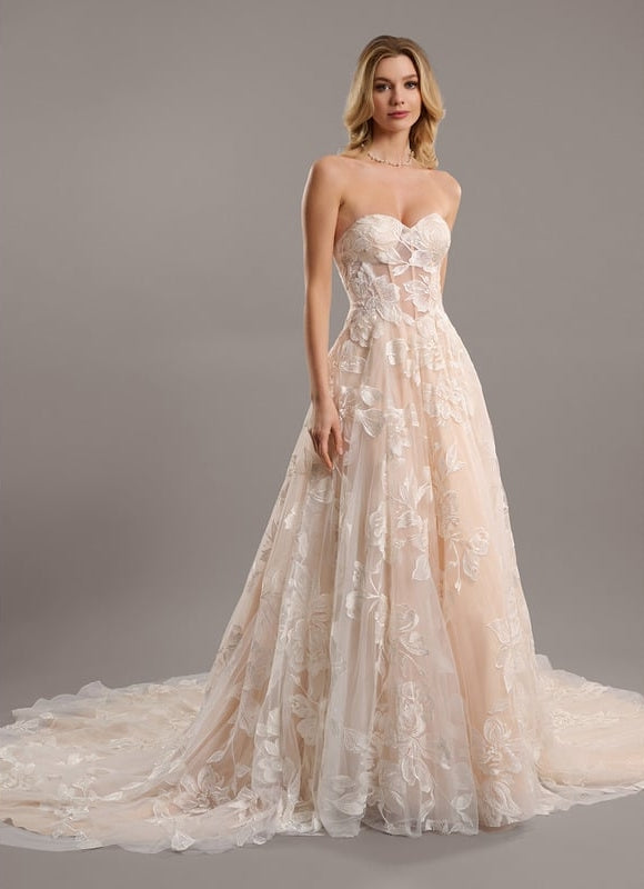 Robe Dentelle Nuptiale Florale - gallery 2