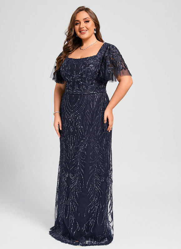 Robe Dentelle Longue Scintillante - gallery 7