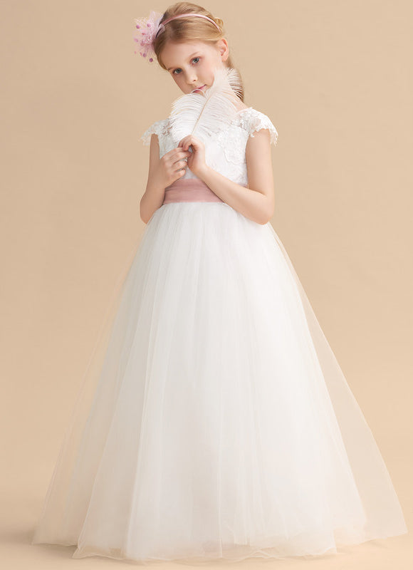 Robe Dentelle Enfant Satinée - gallery 7