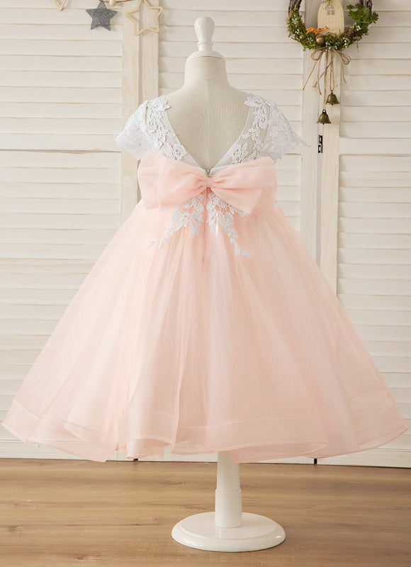 Robe Dentelle Rose Vaporeuse - gallery 8