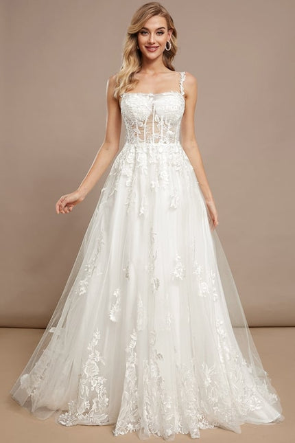 Robe Dentelle Princesse Tulle Floral - gallery 2