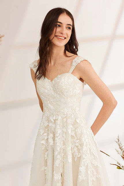 Robe Dentelle Tulle Scintillante - gallery 2