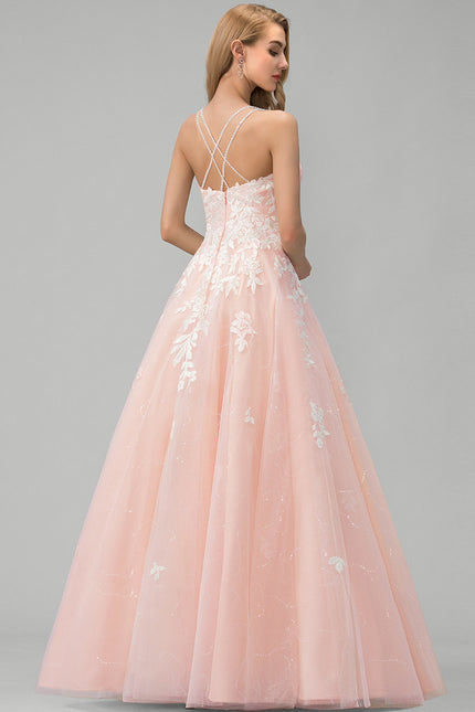 Robe Dentelle Bal Tulle Floral - gallery 3