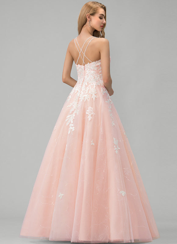 Robe Dentelle Bal Tulle Floral - gallery 3