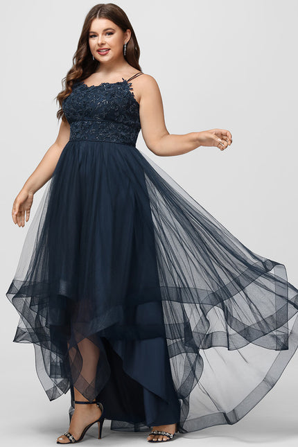 Robe Dentelle Asymétrique Scintillante - gallery 5