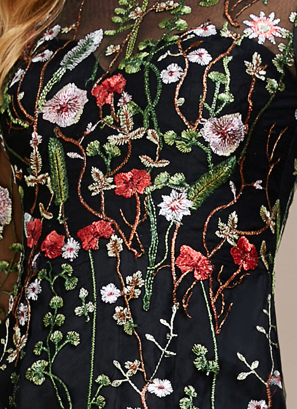 Robe Dentelle Florale Éthérée - gallery 1