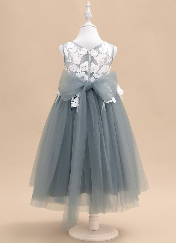 Robe Dentelle Tulle Grise Délicate - gallery 4