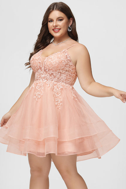 Robe Dentelle Courte Tulle Floral - gallery 9