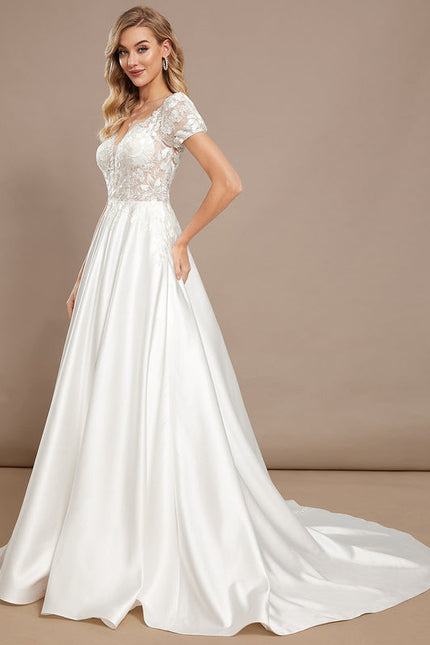 Robe Soie Et Dentelle - gallery 1