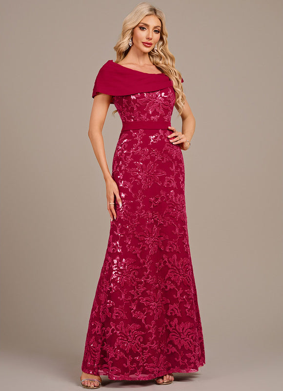 Robe Dentelle Soirée Bordeaux Élégante - gallery 4