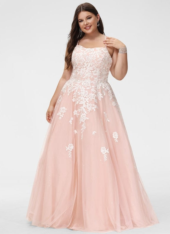 Robe Dentelle Bal Tulle Floral - gallery 9