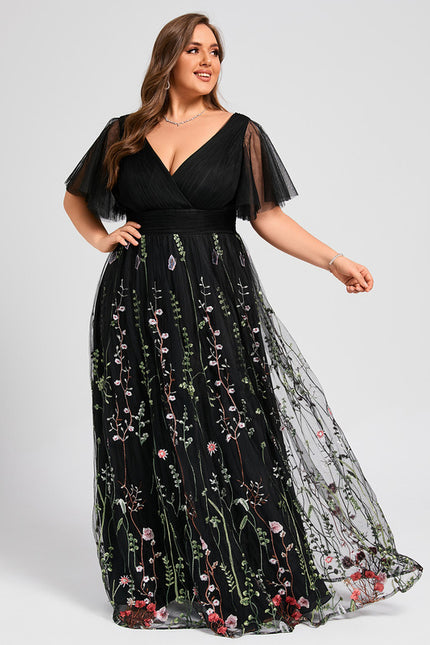 Robe Dentelle Nocturne Florale - gallery 9
