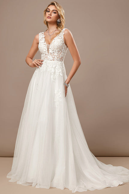 Robe De Mariee Fluide Et Dentelle