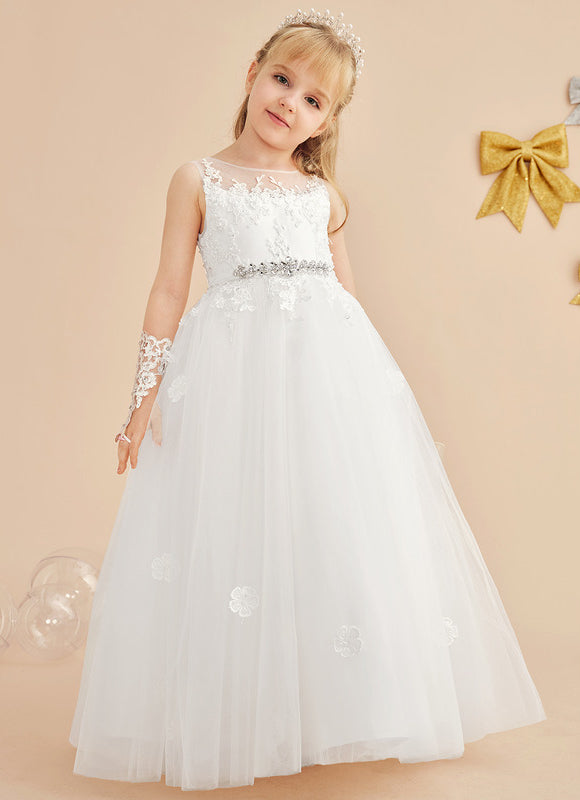 Robe Dentelle Tulle Marine Fleurie - gallery 5