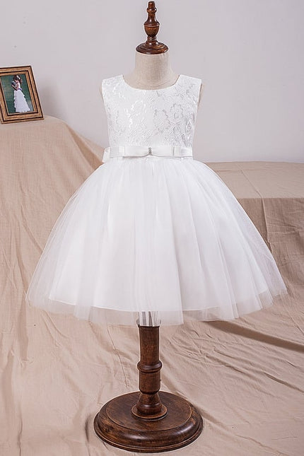 Robe Dentelle Enfant Blanche Tulle