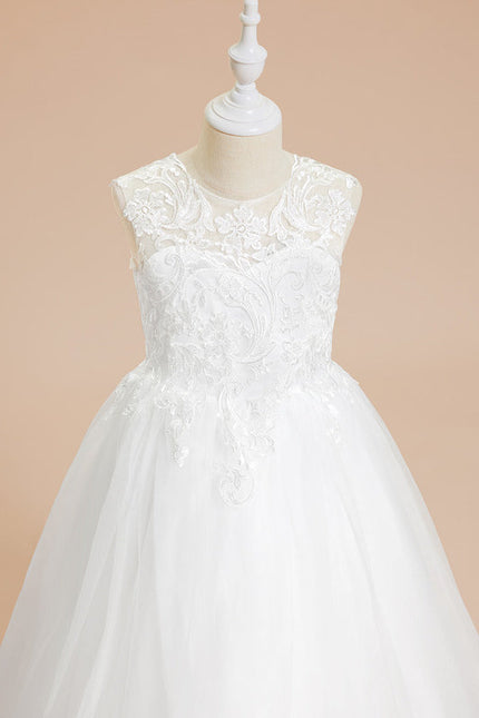 Robe Dentelle Tulle Embellie - gallery 1