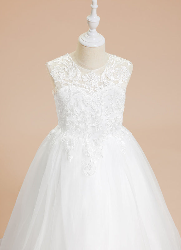 Robe Dentelle Tulle Embellie - gallery 1