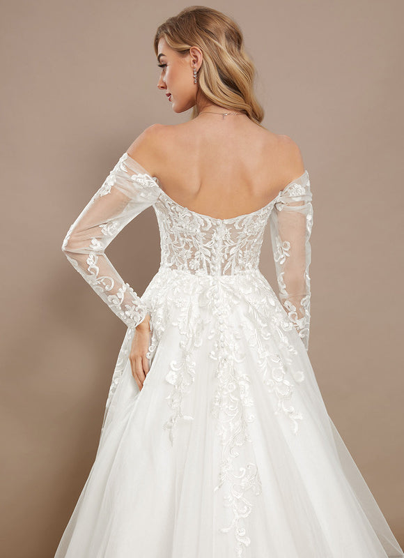 Robe Dentelle Nuptiale Tulle Brodé - gallery 4