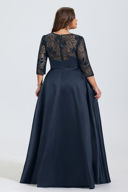 Robe Dentelle Satin Étoilé - gallery 7