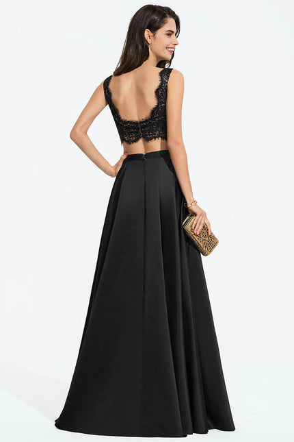 Robe Fendue Dentelle - gallery 1