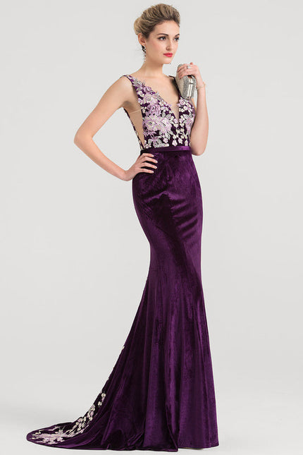 Robe Dentelle Velours Floral - gallery 3