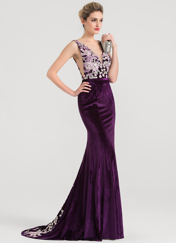 Robe Dentelle Velours Floral - gallery 3