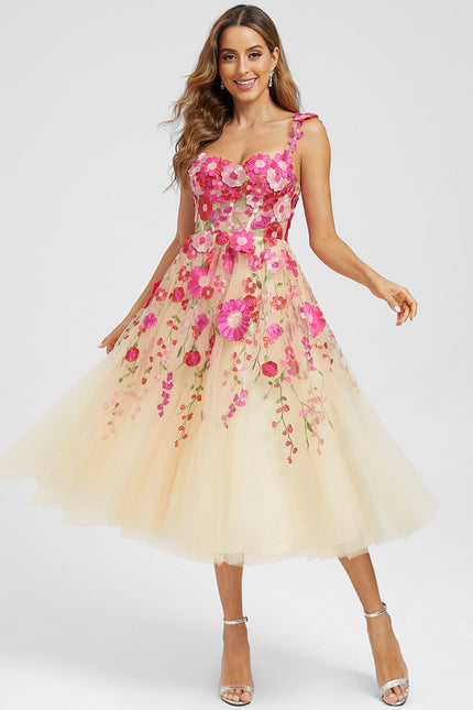 Robe Dentelle Florale Éclatante