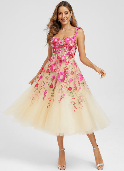 Robe Dentelle Florale Éclatante