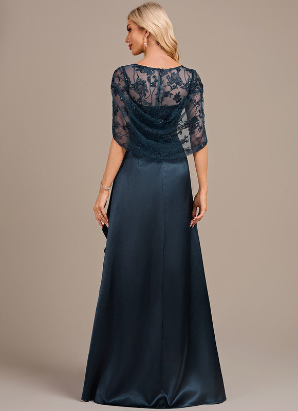 Robe Satin Et Dentelle - gallery 5