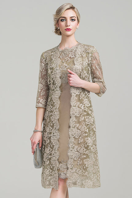 Robe Dentelle Dentelle Olive