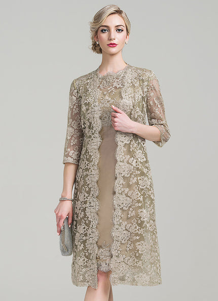 Robe Dentelle Dentelle Olive