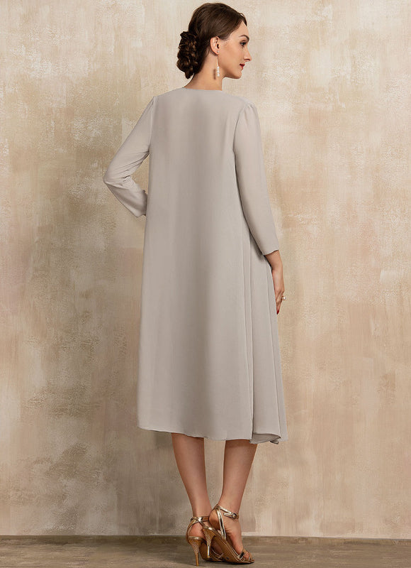 Robe Dentelle Satin Brodée - gallery 1