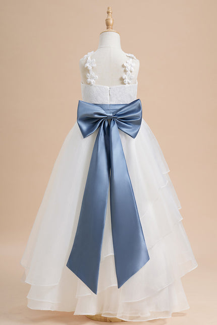 Robe Dentelle Blanche À Volants - gallery 2
