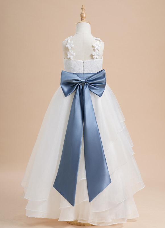 Robe Dentelle Blanche À Volants - gallery 2