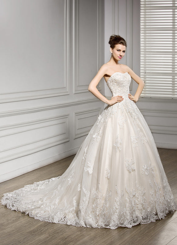 Robe Dentelle Écrue Élégante - gallery 4