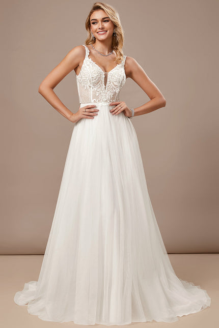 Robe De Mariee Fluide Et Dentelle