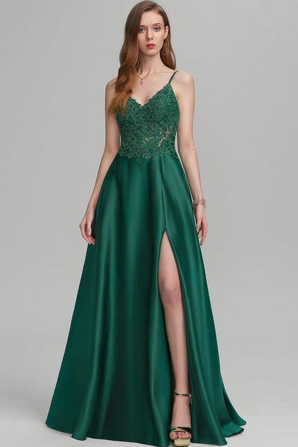 Robe Fendue Dentelle