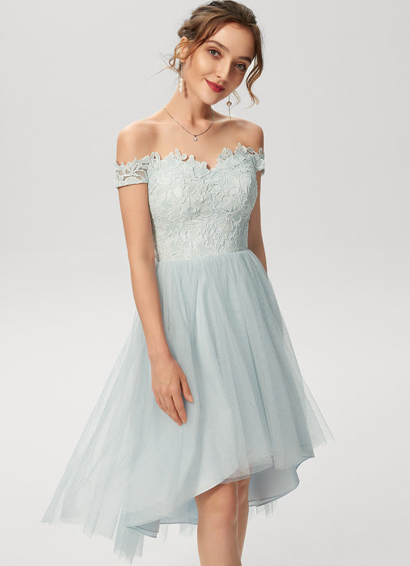 Robe Dentelle Tulle Aquatique - gallery 3