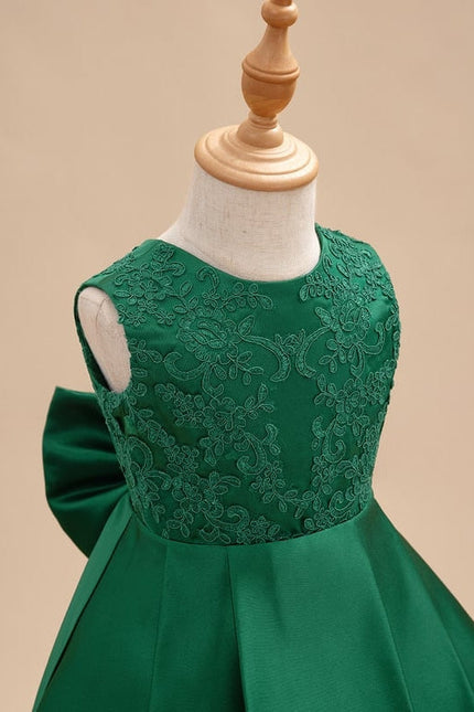 Robe Longue Verte Dentelle - gallery 6